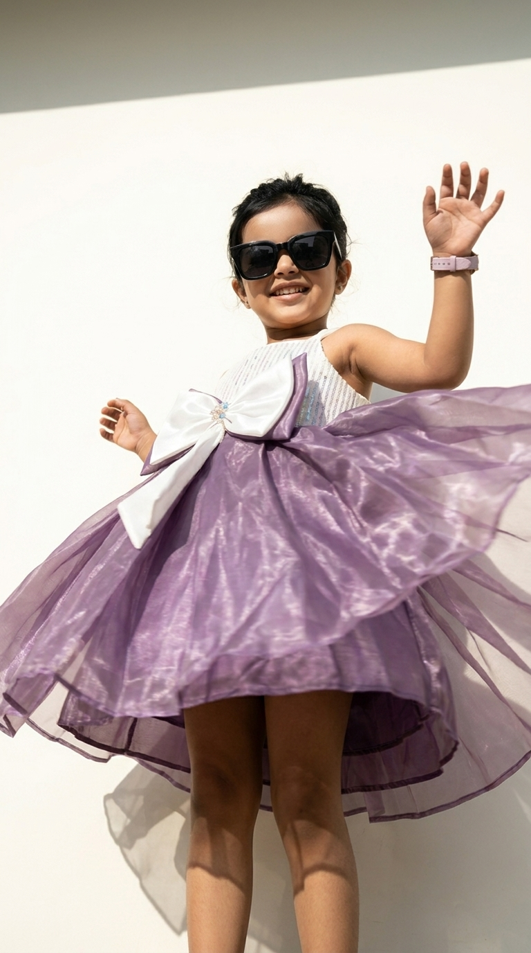 Lavender Bow Belle Party Dress