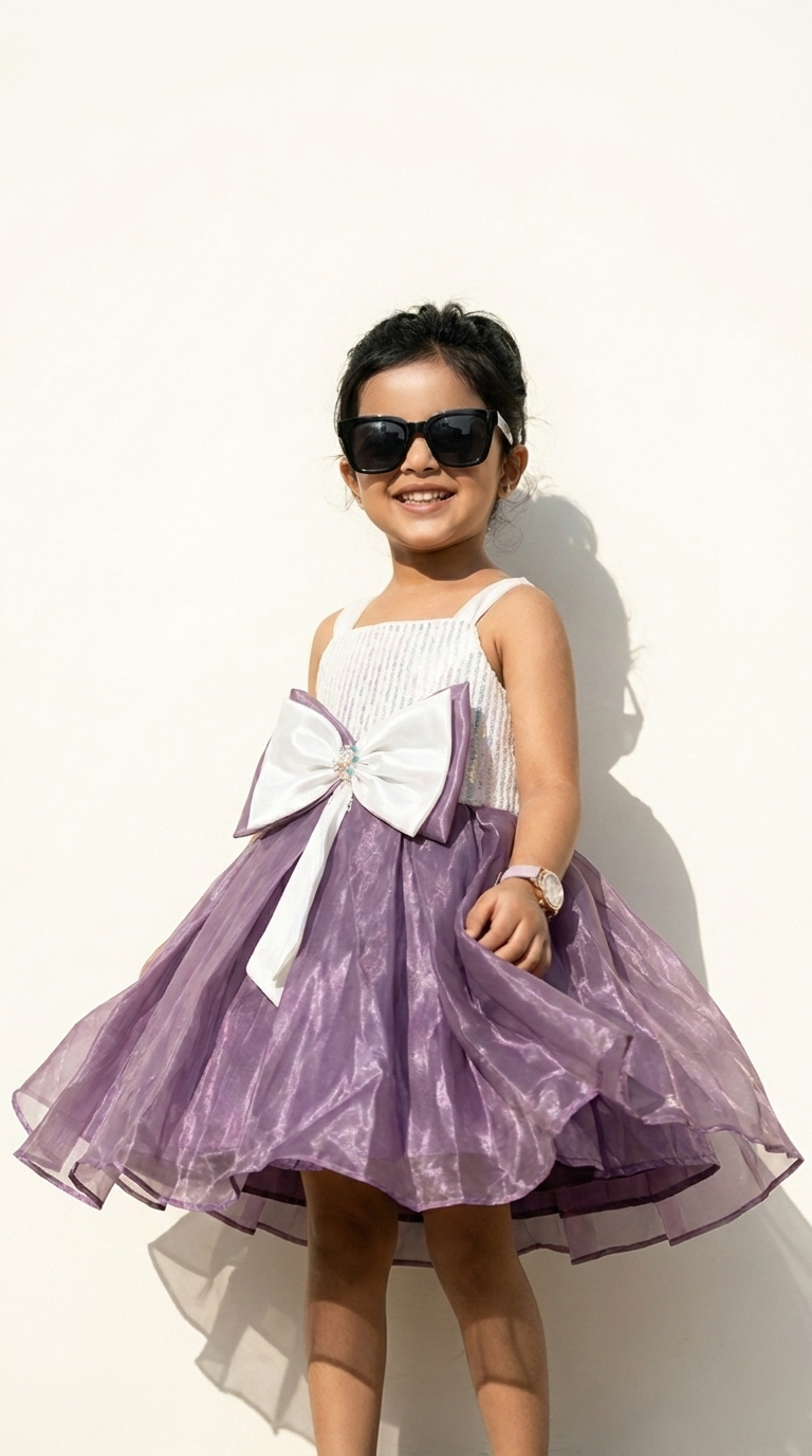 Lavender Bow Belle Party Dress