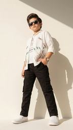 Nature Sketch Embroidered Cargo Set