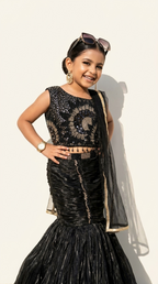 Midnight Celestial Mermaid Lehenga Set