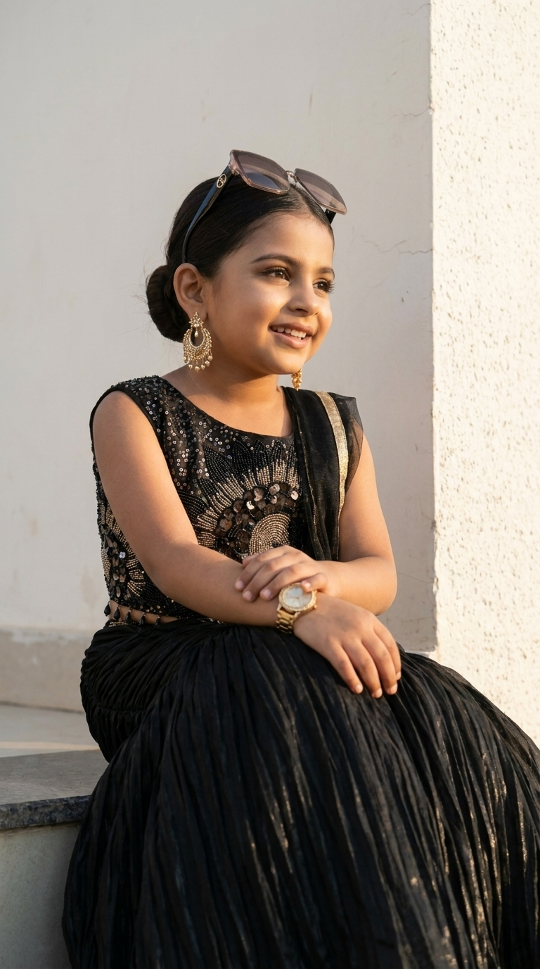 Midnight Celestial Mermaid Lehenga Set
