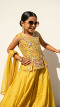 Lemon Bloom Embellished Sharara Set