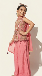 Rose Royale Embellished Palazzo Set