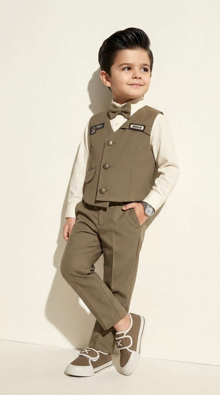 Mocha Gentleman Waistcoat Set