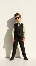 Black Prestige Three-Piece Suit Set