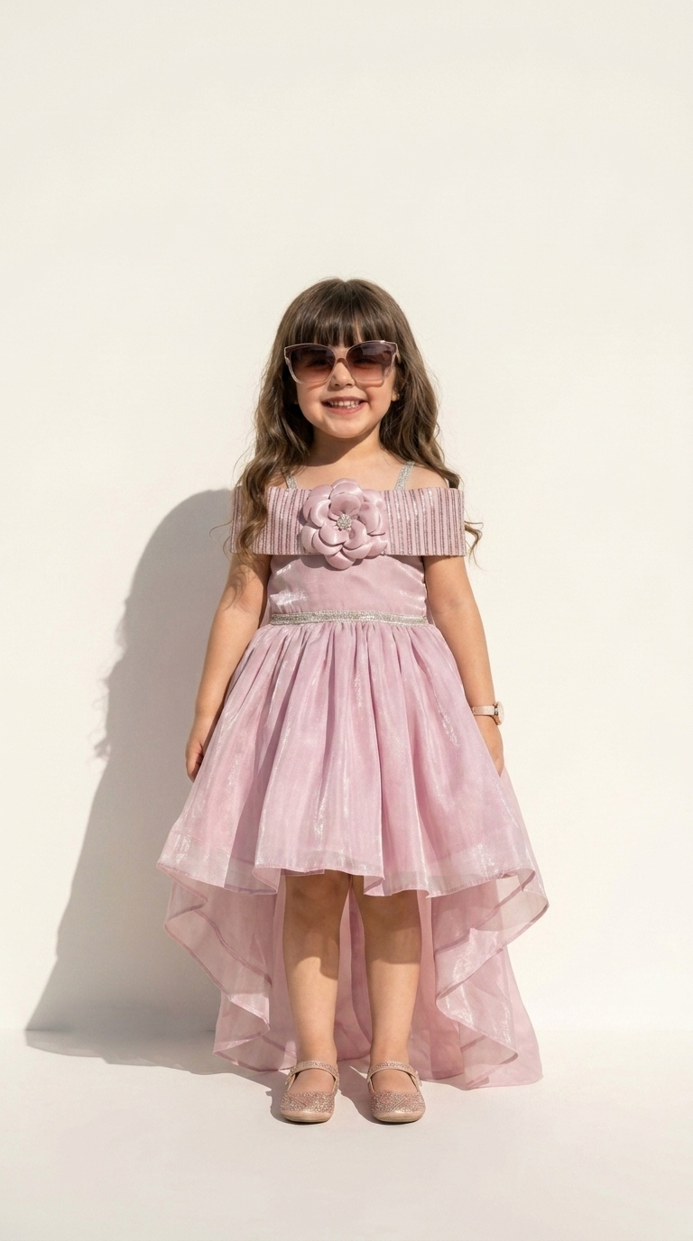 Blush Rose High-Low Princess Dress