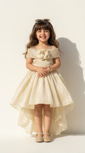 Champagne Blossom High-Low Princess Dress