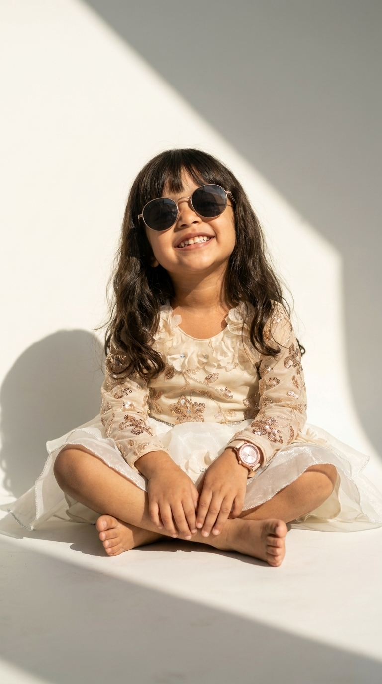 Ivory Starlight Blossom Party Dress