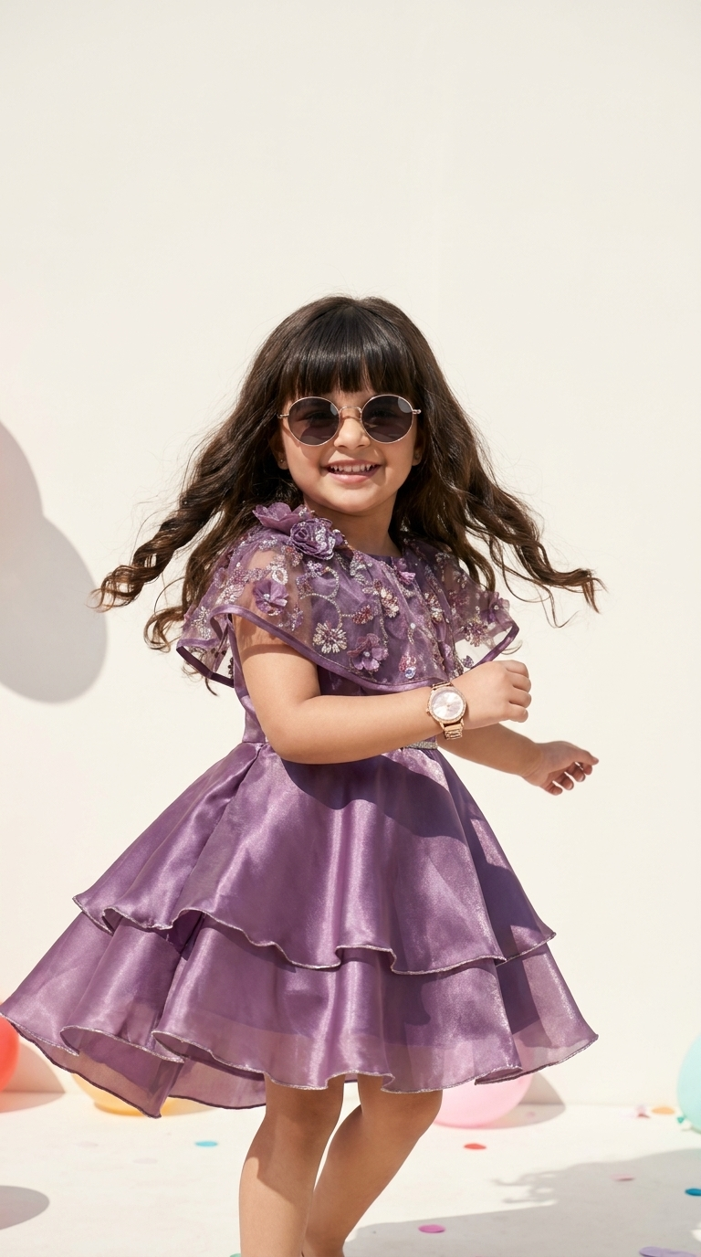 Lavender Enchanted Blossom Party Dress