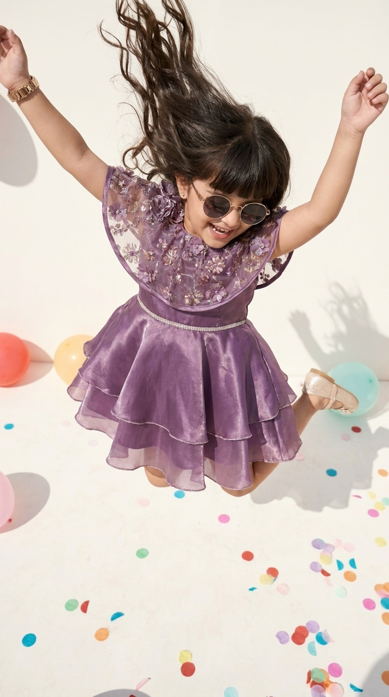 Lavender Enchanted Blossom Party Dress