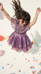 Lavender Enchanted Blossom Party Dress