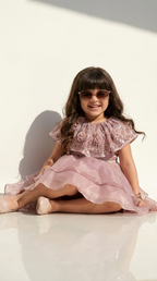 Blush Rose Sparkle High-Low Party Dress
