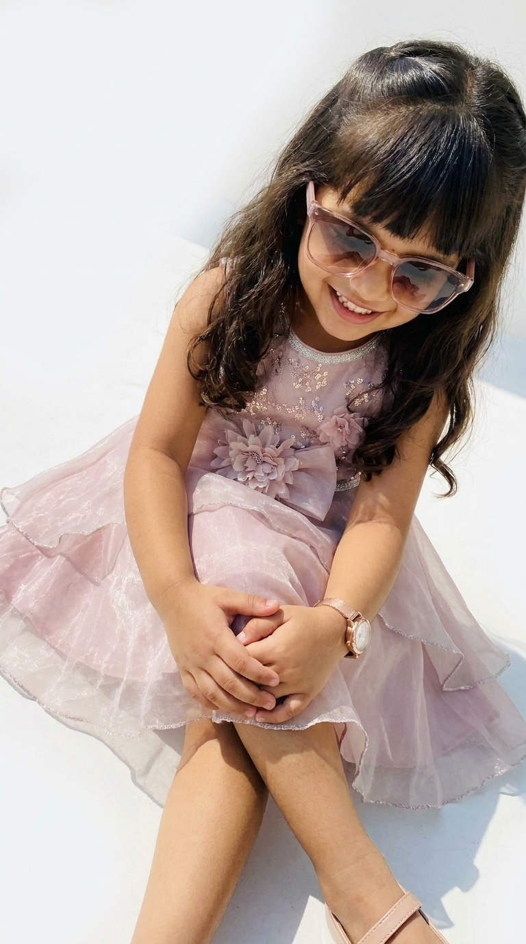 Blush Petal Sparkle Princess Dress