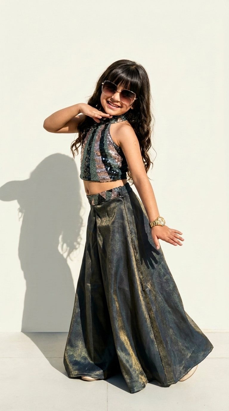 Midnight Prism Sequin Palazzo Set