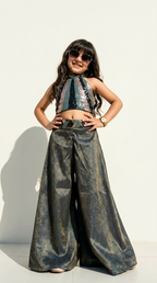 Midnight Prism Sequin Palazzo Set