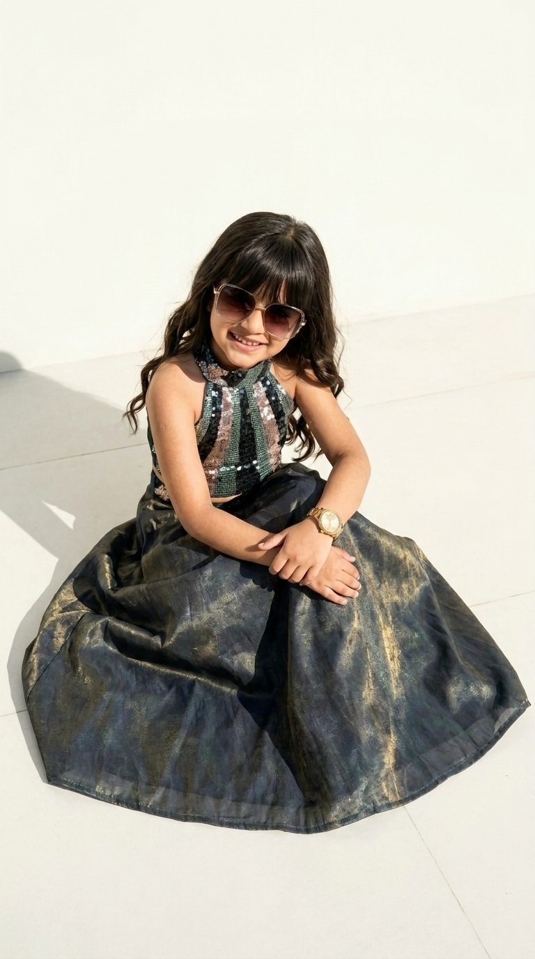 Midnight Prism Sequin Palazzo Set
