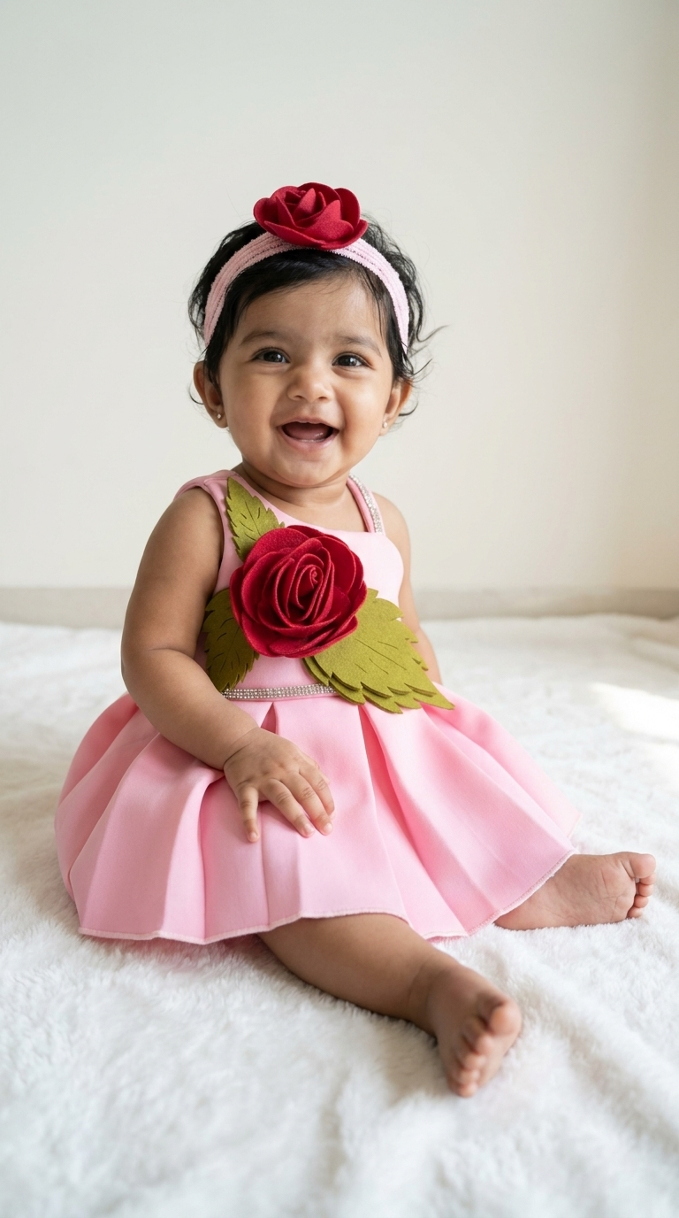 Blush Scarlet Rose Princess Dress