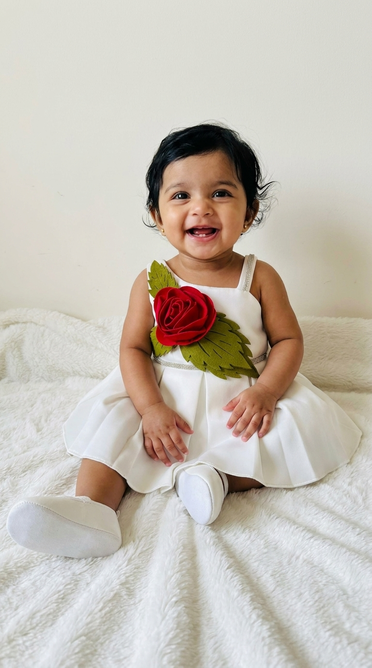 Ivory Scarlet Rose Party Dress