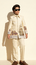 Ivory Voyage Designer Jacket & Trouser Set