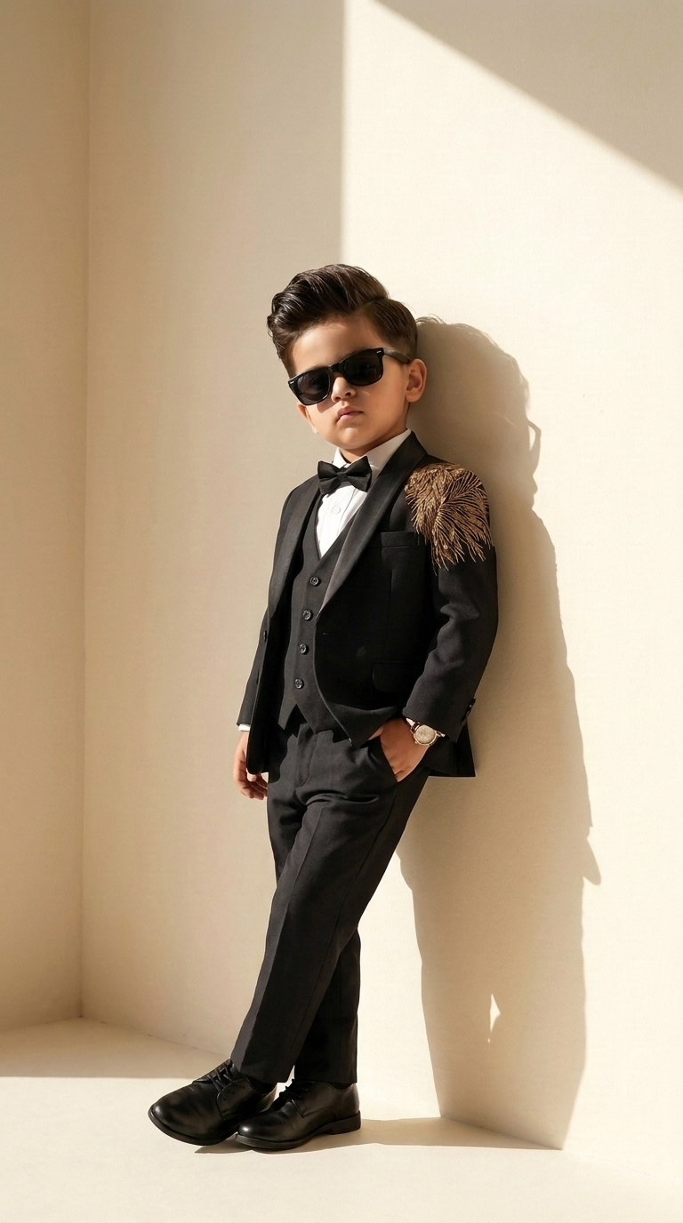 Midnight Royale Embellished Tuxedo Suit
