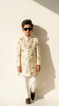Ivory Royal Garden Embroidered Sherwani Set