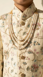 Ivory Royal Garden Embroidered Sherwani Set
