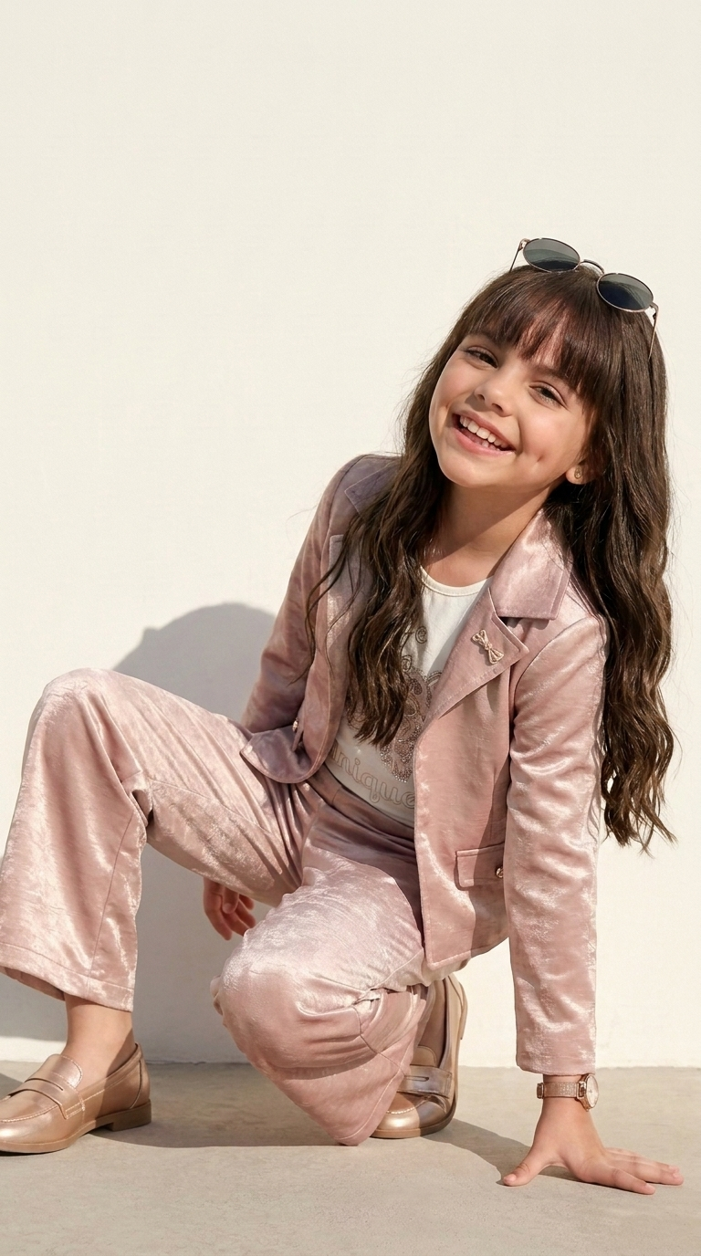 Blush Luxe Metallic Blazer Co-ord Set