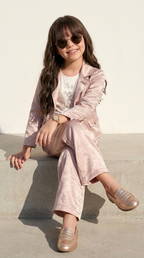Blush Luxe Metallic Blazer Co-ord Set