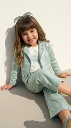 Mint Glimmer Metallic Blazer Co-ord Set