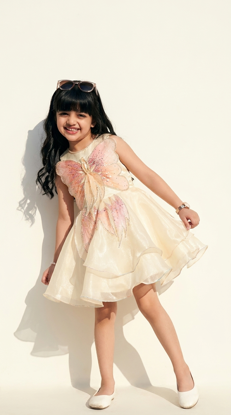 Enchanted Butterfly Shimmer Party Dress