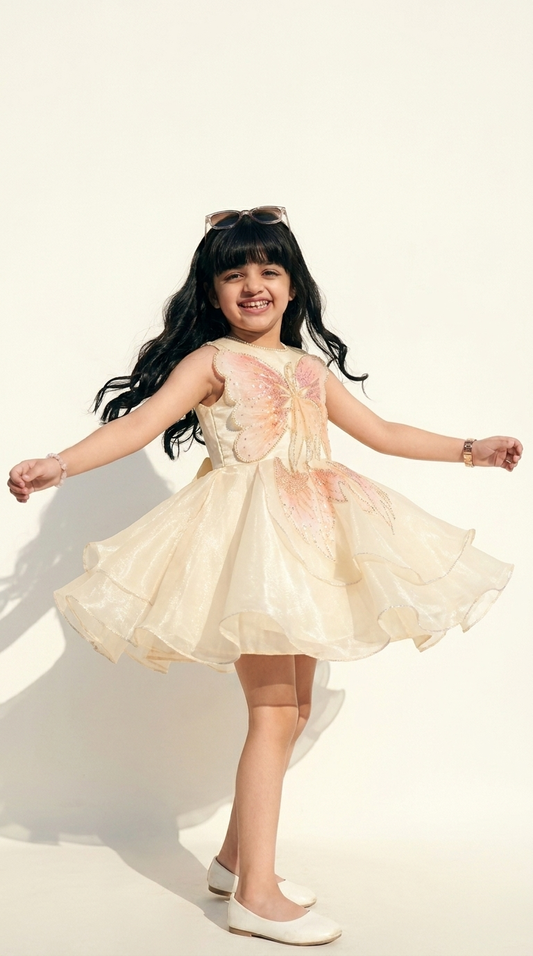 Enchanted Butterfly Shimmer Party Dress