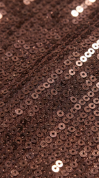 Mocha Rose Luxe Sequin Party Dress