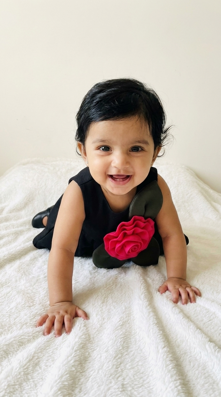 Midnight Rose Bloom Party Dress