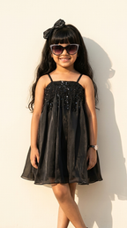 Midnight Sparkle Swing Dress