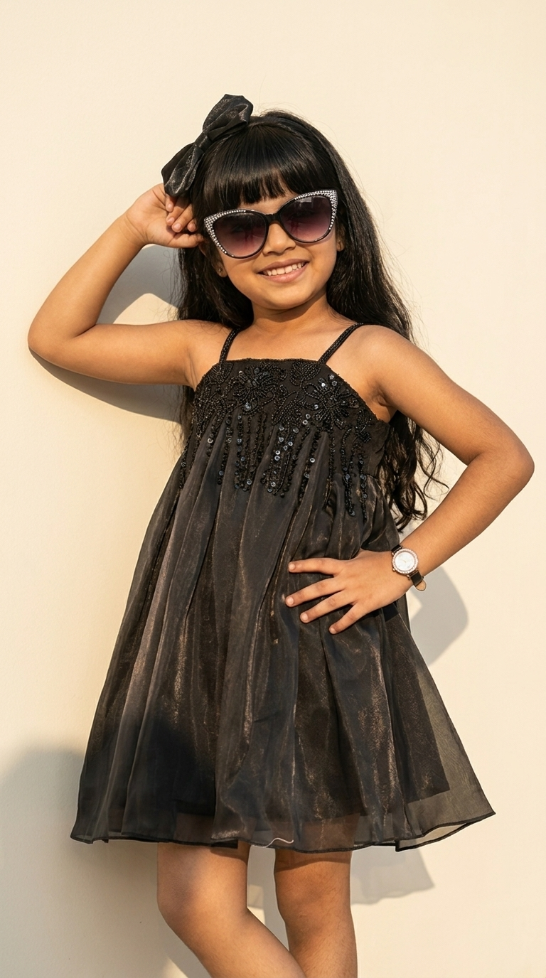 Midnight Sparkle Swing Dress