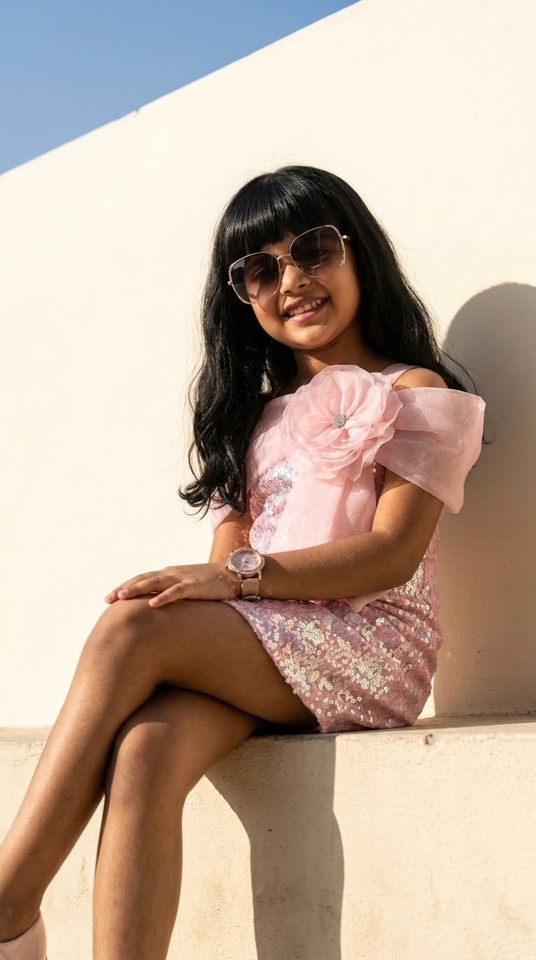 Blush Aurora Sequin Party Dress