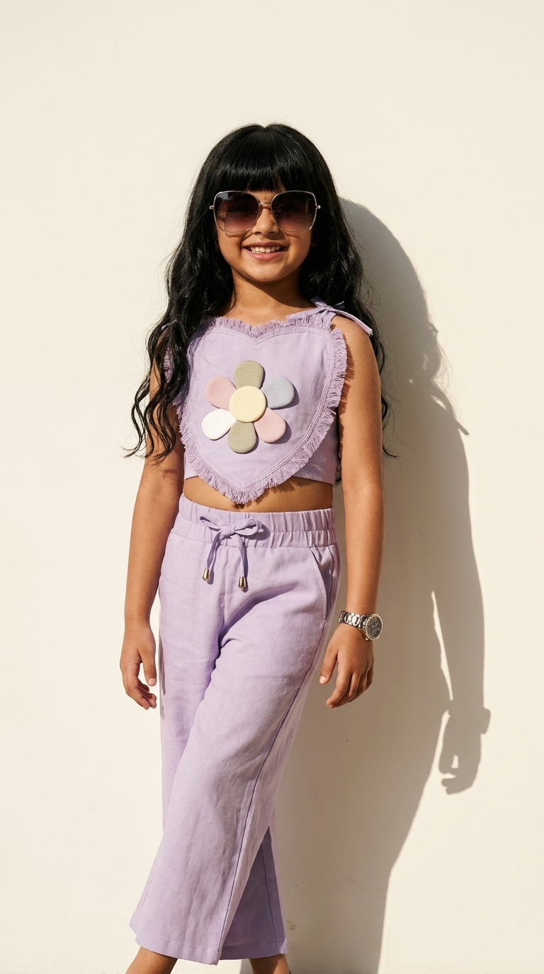 Lavender Daisy Heart Co-ord Set