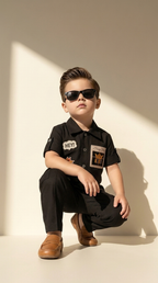 ini Maverick Black Utility Shirt & Cargo Set