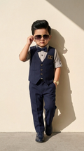 Midnight Charm Boys’ Formal Waistcoat Set