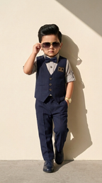 Midnight Charm Boys’ Formal Waistcoat Set