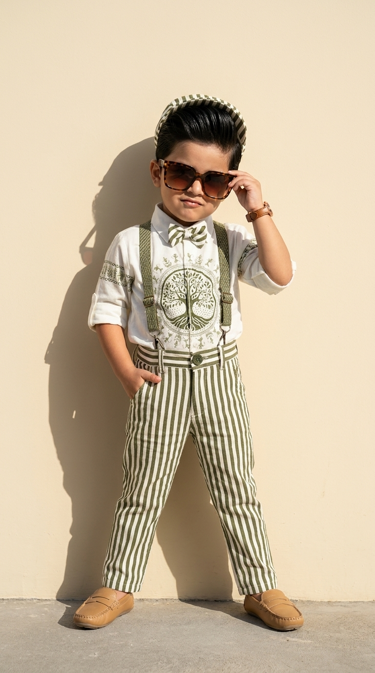 Olive Heritage Boys’ Suspenders Set