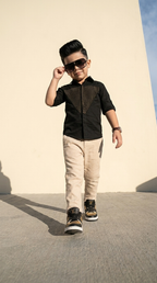Midnight Stud Boys’ Party Shirt & Trousers Set