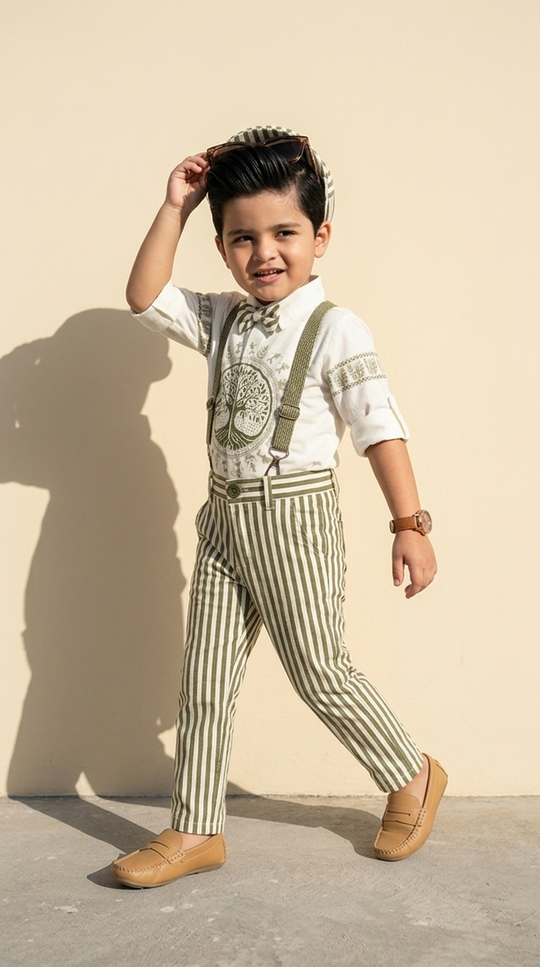 Olive Heritage Boys’ Suspenders Set