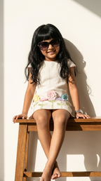 Garden Bloom Embroidered A-Line Dress