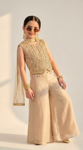 Ivory Gold Handwork Palazzo Set