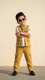 Mustard Utility Jacket & Cargo Trousers Boys’ Set