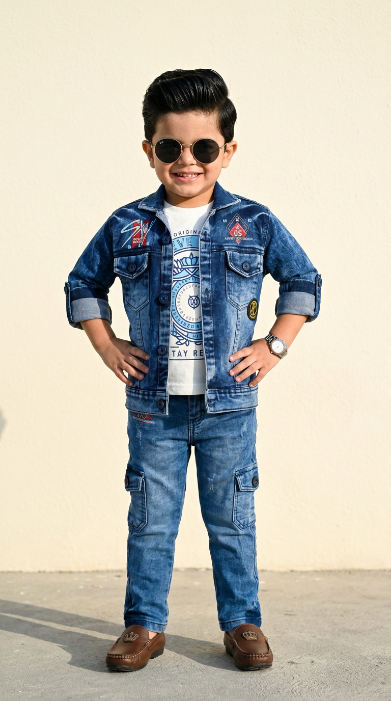 Boys’ Urban Denim Streetwear Co-ord Set