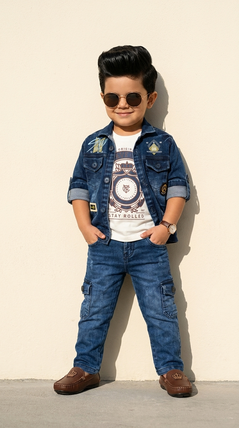 Boys’ Urban Denim Streetwear Co-ord Set