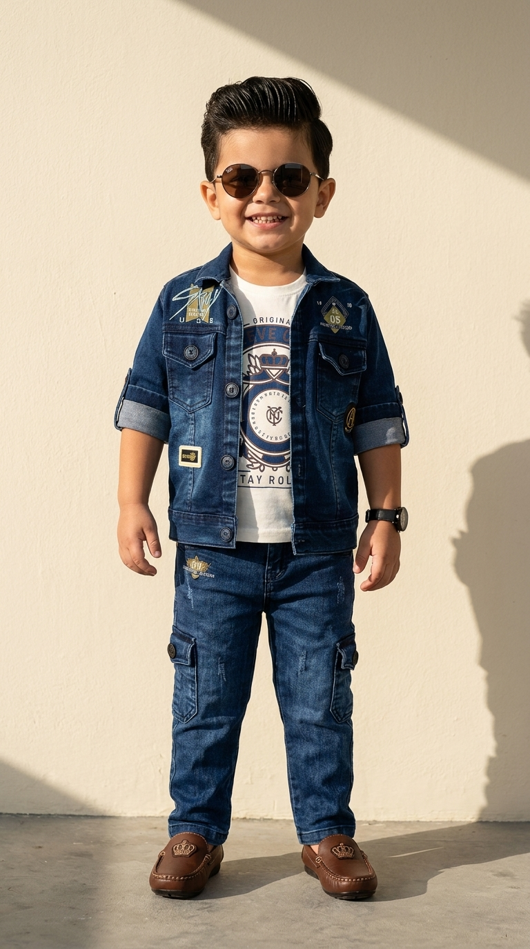 Boys’ Urban Denim Streetwear Co-ord Set