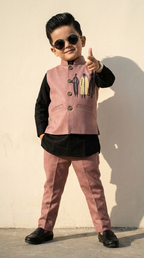 Boys’ Blush Heritage Nehru Jacket Set